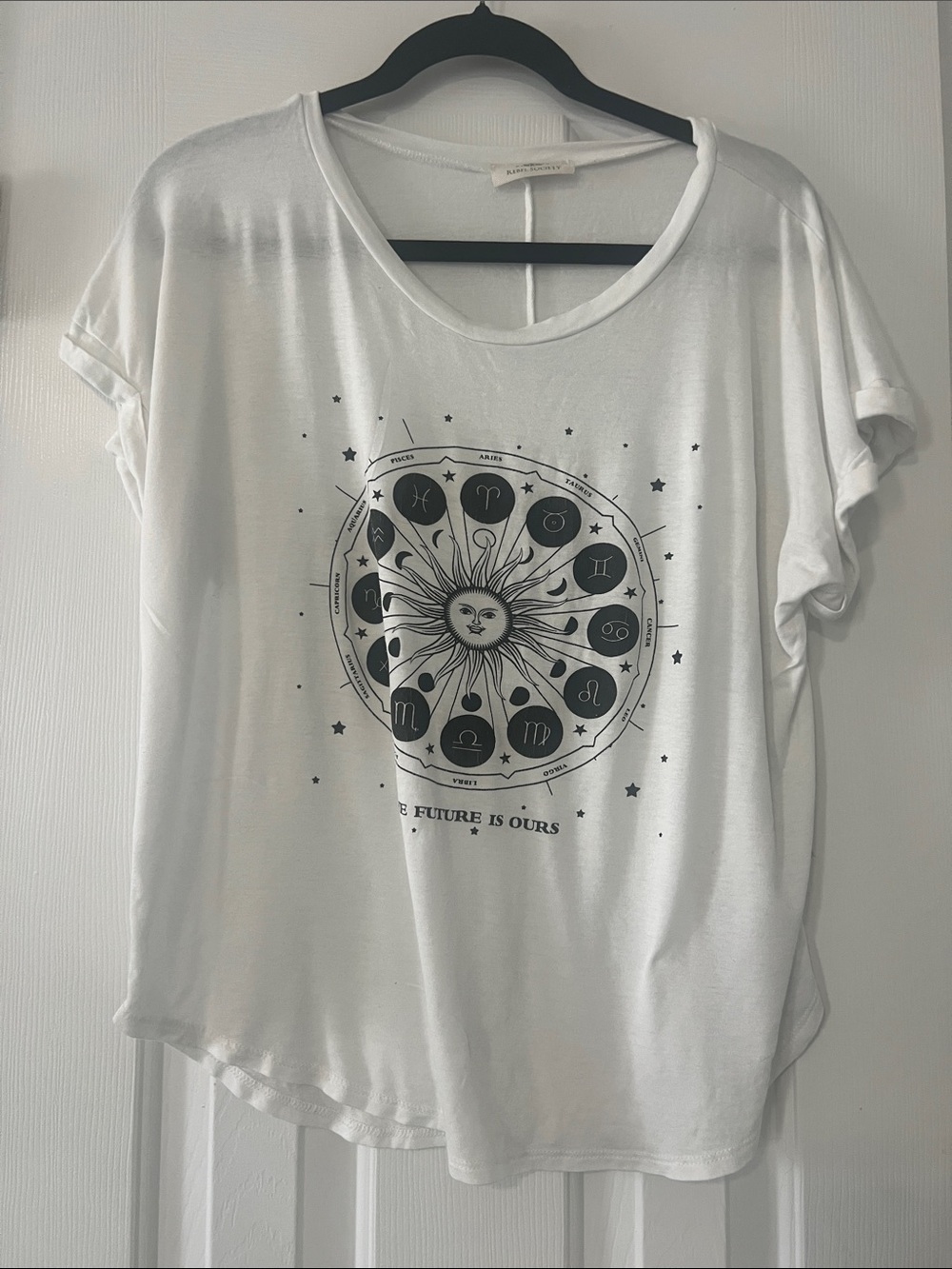 Women's White Zodiac Graphic Tee — Unbranded